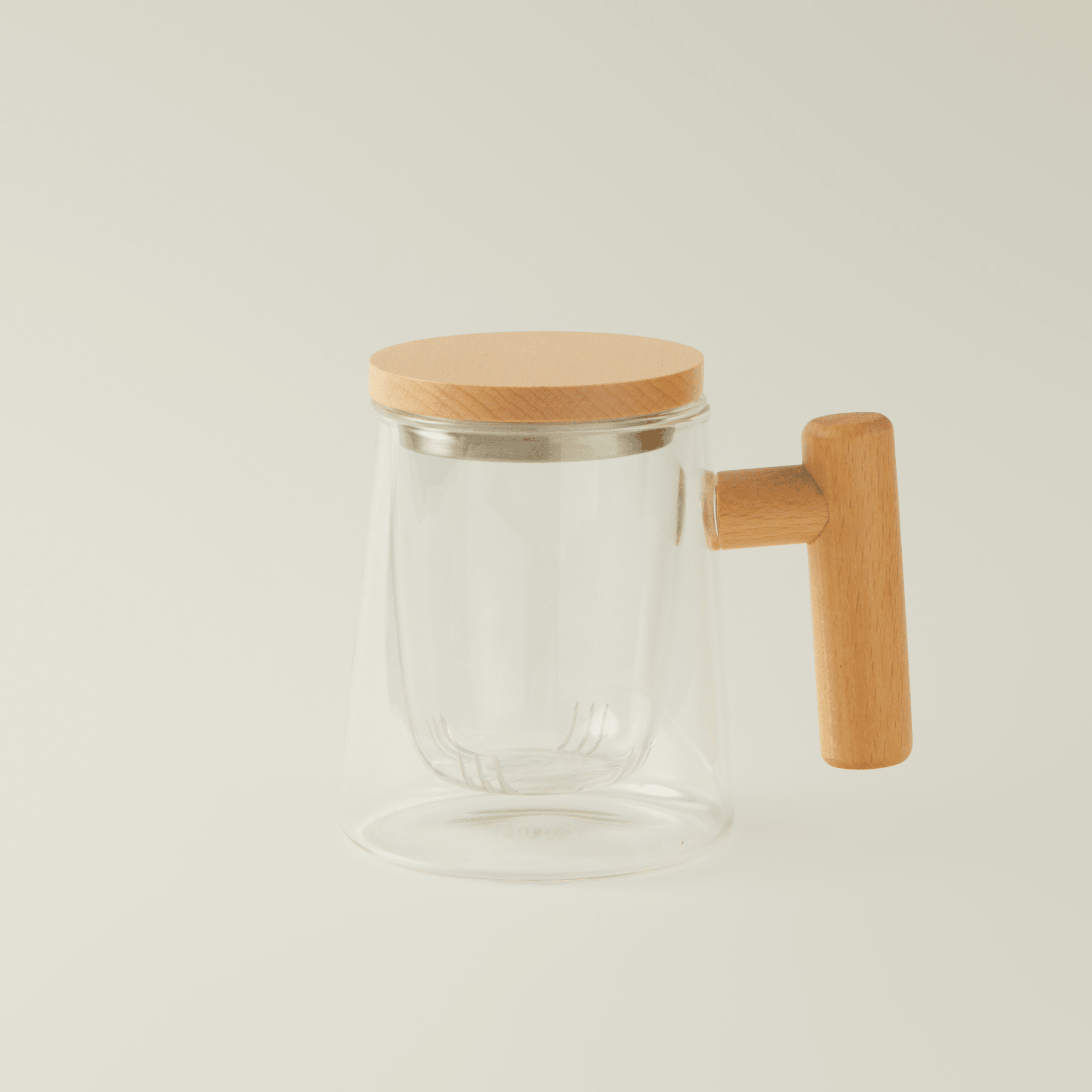 Glass Tea Brewer - Wooden Handle - Chafolio